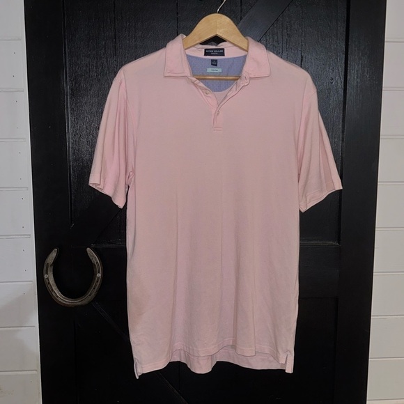 Peter Millar Collection Perfect Pique Pink Polo Cotton Tencel Blend 360 Stretch - Picture 2 of 9